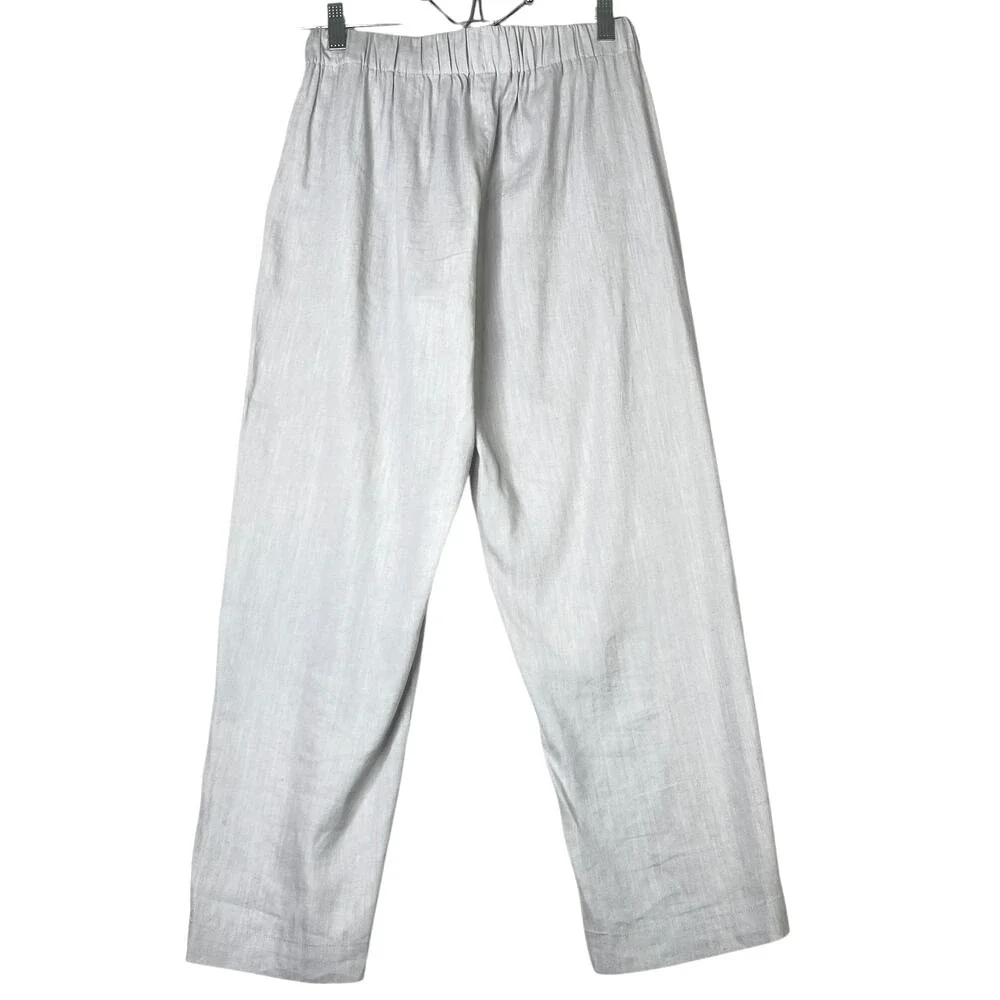 Babaton Day Pant Linen Blend Trouser Sz S Light Purple High-Waisted Straight Leg